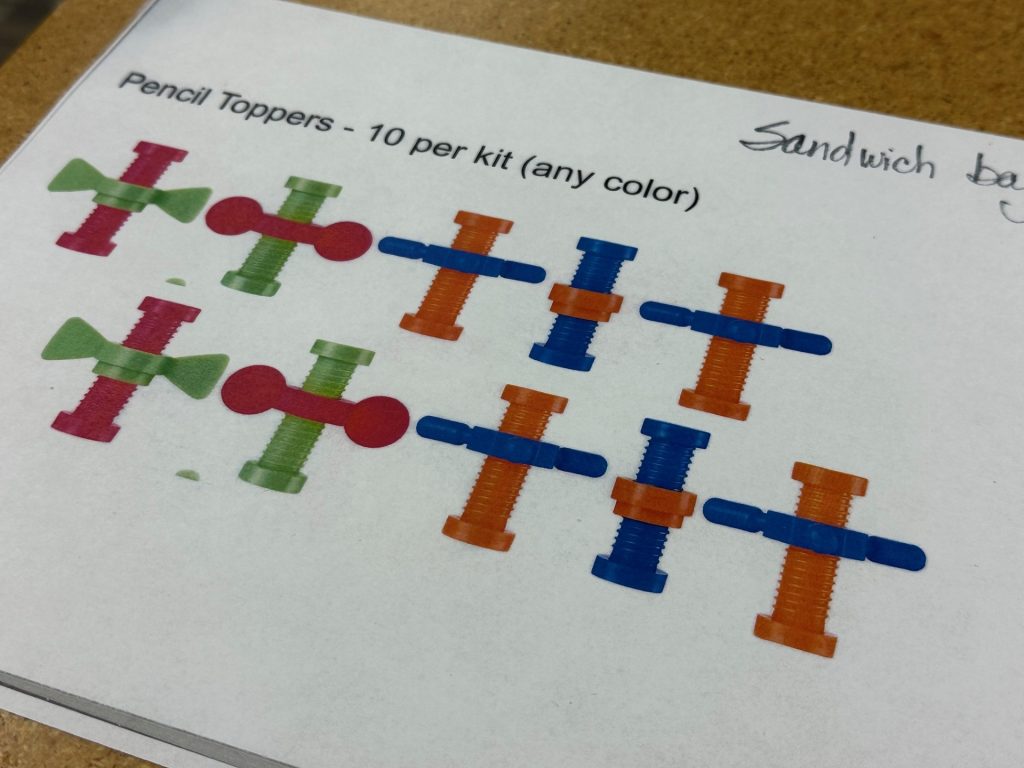 image of pencil toppers